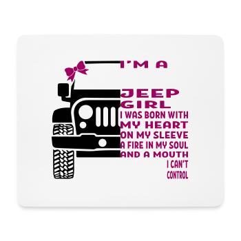 I'm A Jeep Girl - Tapis de souris (format paysage) - blanc - Devant