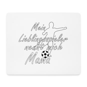 Lieblingsspieler Mama weiß - Mousepad (Querformat) - Weiß - Vorne