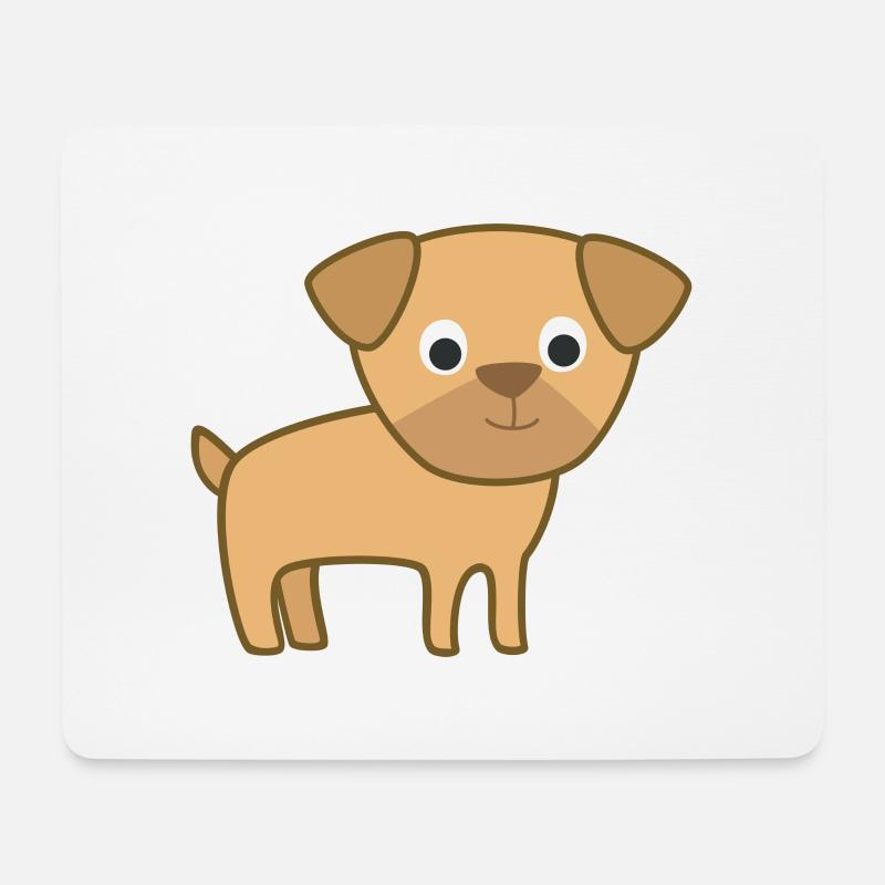 Süßer Hund - Mousepad (Querformat) - Weiß