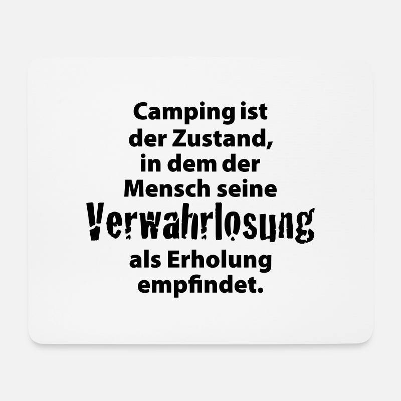 Camping Verwahrlosung Zuhause Zelten Urlaub Ferien - Mousepad (Querformat) - Weiß