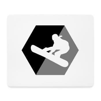 Snowboard Snowboarder - Mousepad (Querformat) - Weiß - Vorne