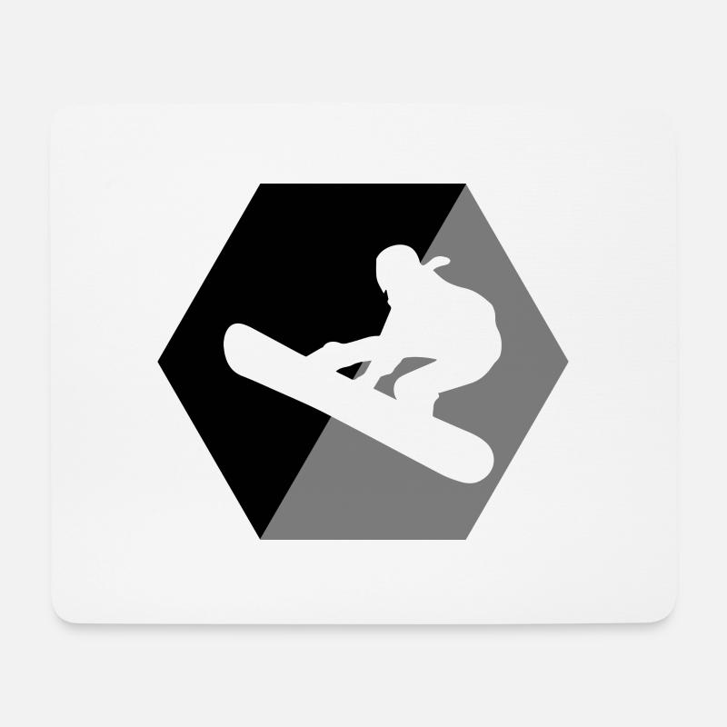 Snowboard Snowboarder - Mousepad (Querformat) - Weiß