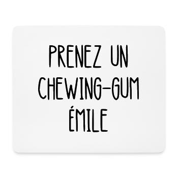 prenez un chewing-gum émile - Tapis de souris (format paysage) - blanc - Devant