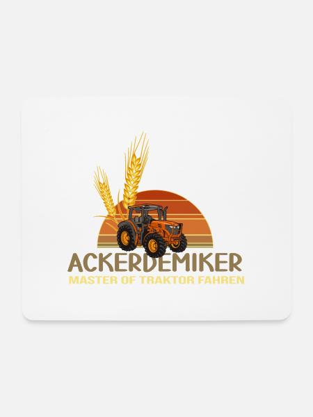 traktoren bauer acker traktor landwirtschaft ernte - Mousepad (Querformat) - Weiß
