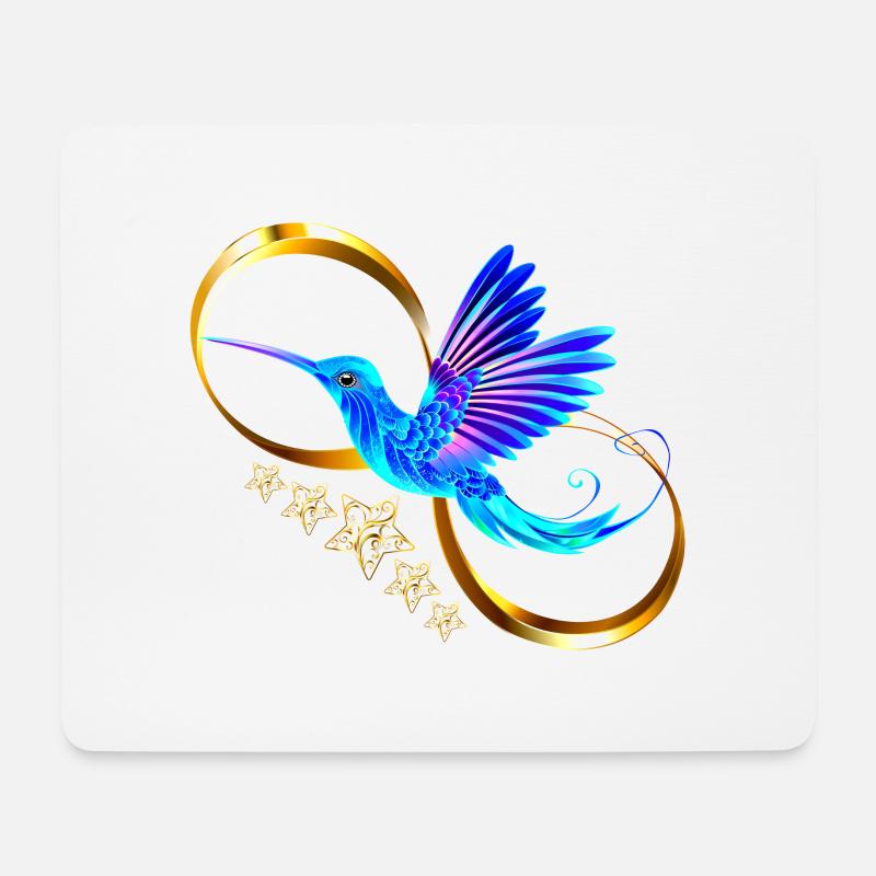 Eisvogel - Mousepad (Querformat) - Weiß