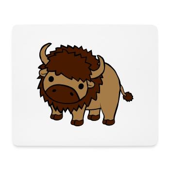 Sweet large bison - Mouse Pad (horizontal) - white - Front