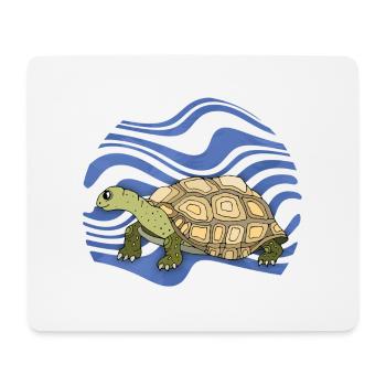 Tortue - Tapis de souris (format paysage) - blanc - Devant