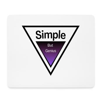 Simple but genius - Mousepad (Querformat) - Weiß - Vorne