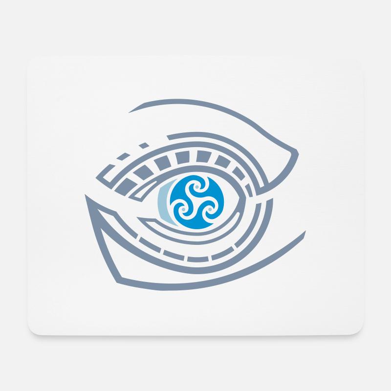 Tribal whale eye - Mousepad (Querformat) - Weiß