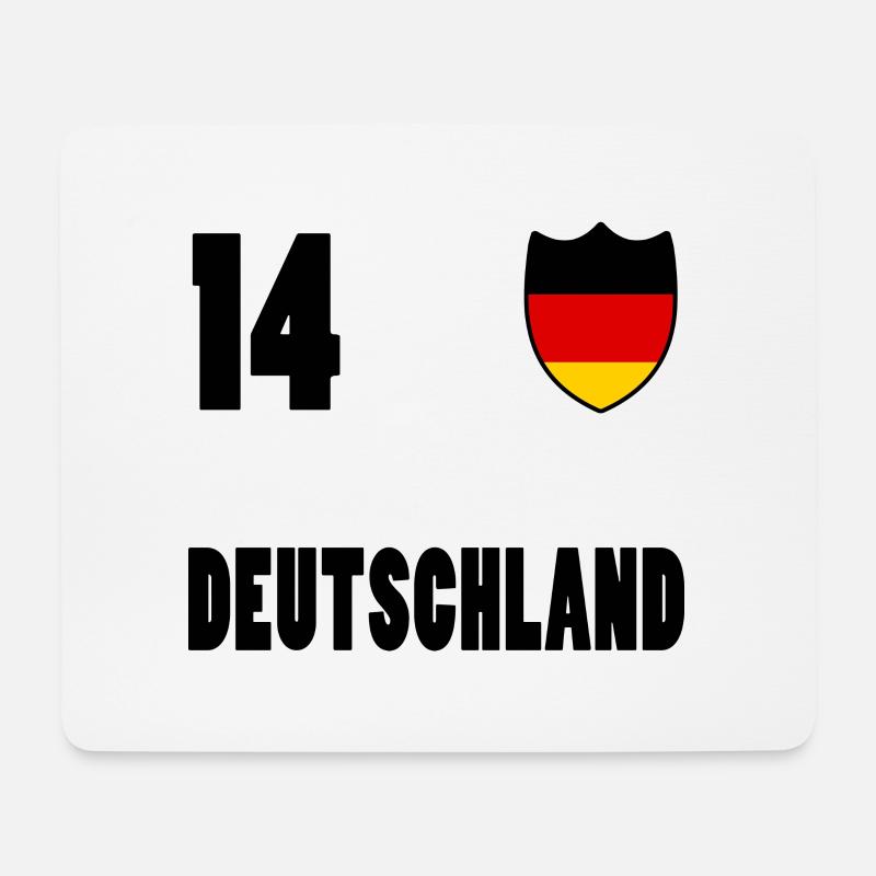 wm trikot 14 deutschland - Mousepad (Querformat) - Weiß