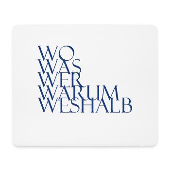 Fragen über Fragen - Mousepad (Querformat) - Weiß - Vorne