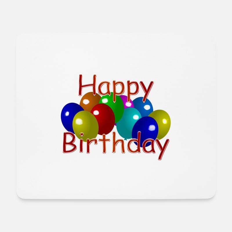 happy birthday - Mousepad (Querformat) - Weiß