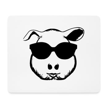 Guinea Pig Cool Sunglasses Funny Vector 6 - Mouse Pad (horizontal) - white - Front