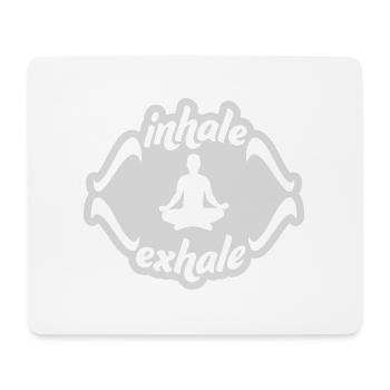 Inspirez expirez Yoga citation - Tapis de souris (format paysage) - blanc - Devant
