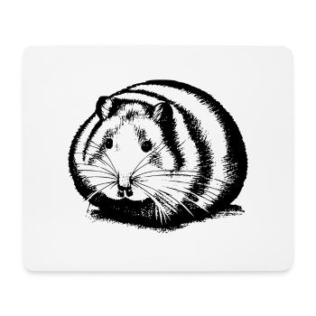 Hamster süß Tier Nagetier Tiere lustig Haustier 12 - Mousepad (Querformat) - Weiß - Vorne