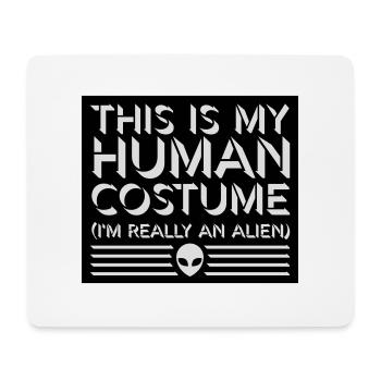 Citation extraterrestre de costume humain - Tapis de souris (format paysage) - blanc - Devant