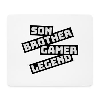 son brother gamer legend - Mousepad (Querformat) - Weiß - Vorne