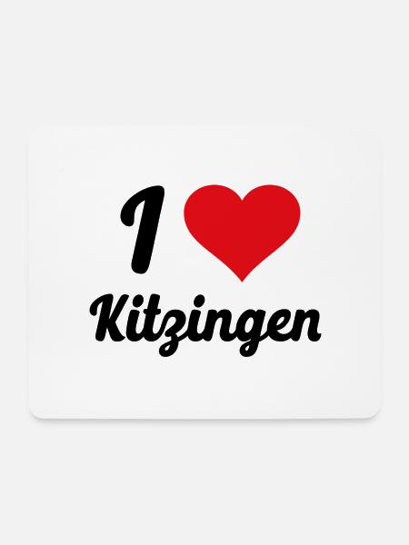 I Love Kitzingen - Mousepad (Querformat) - Weiß