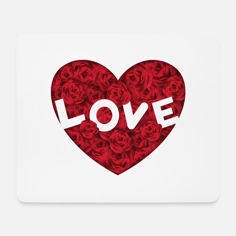 Love - Mousepad (Querformat) - Weiß