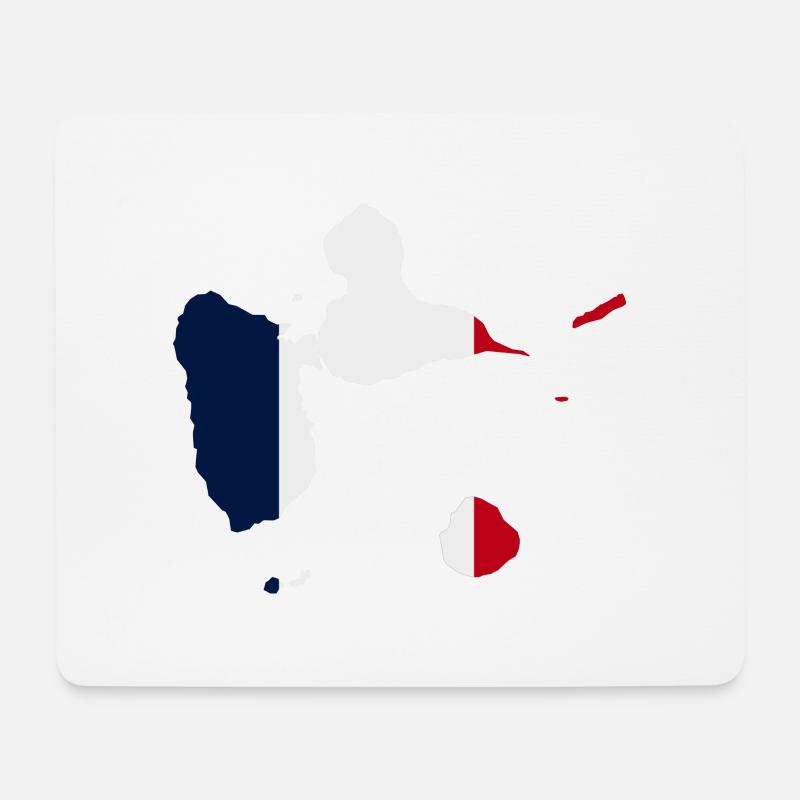 Stadtplan von Guadeloupe - Mousepad (Querformat) - Weiß