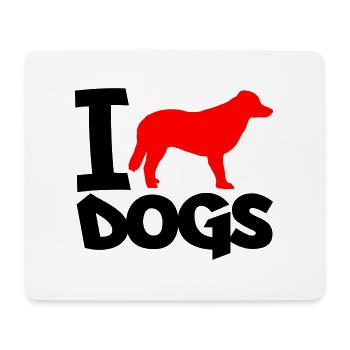 dog i love 2 - Mousepad (Querformat) - Weiß - Vorne