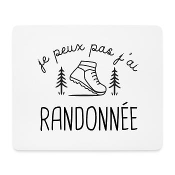 Randonnée Rando randonneur - Tapis de souris (format paysage) - blanc - Devant