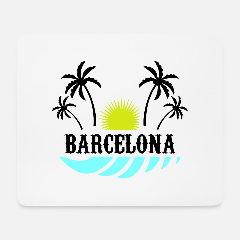 barcelona - Mousepad (Querformat) - Weiß