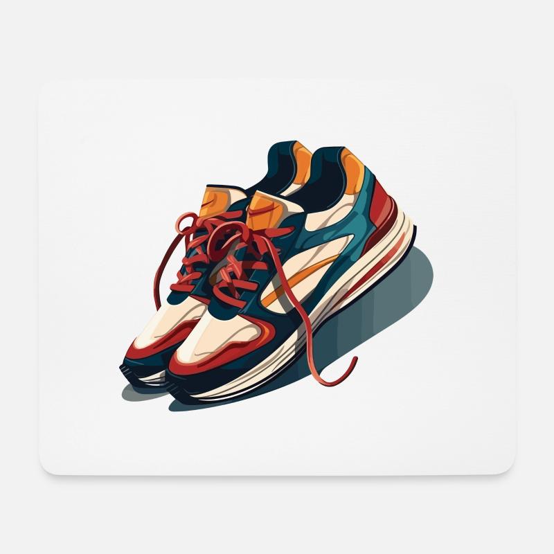 Turnschuhe - Mousepad (Querformat) - Weiß