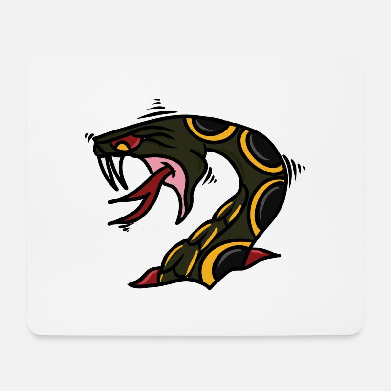Verwundete Kobra - Mousepad (Querformat) - Weiß