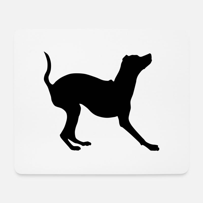 zwergpinscher schattenriss 1 - Mousepad (Querformat) - Weiß