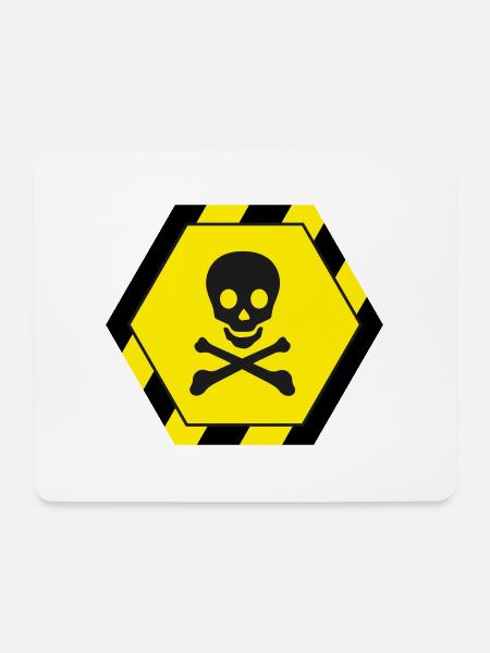 Totenkopf - Mousepad (Querformat) - Weiß