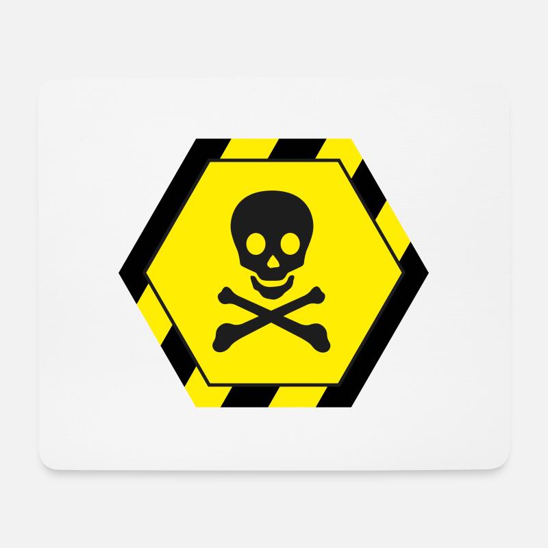 Totenkopf - Mousepad (Querformat) - Weiß