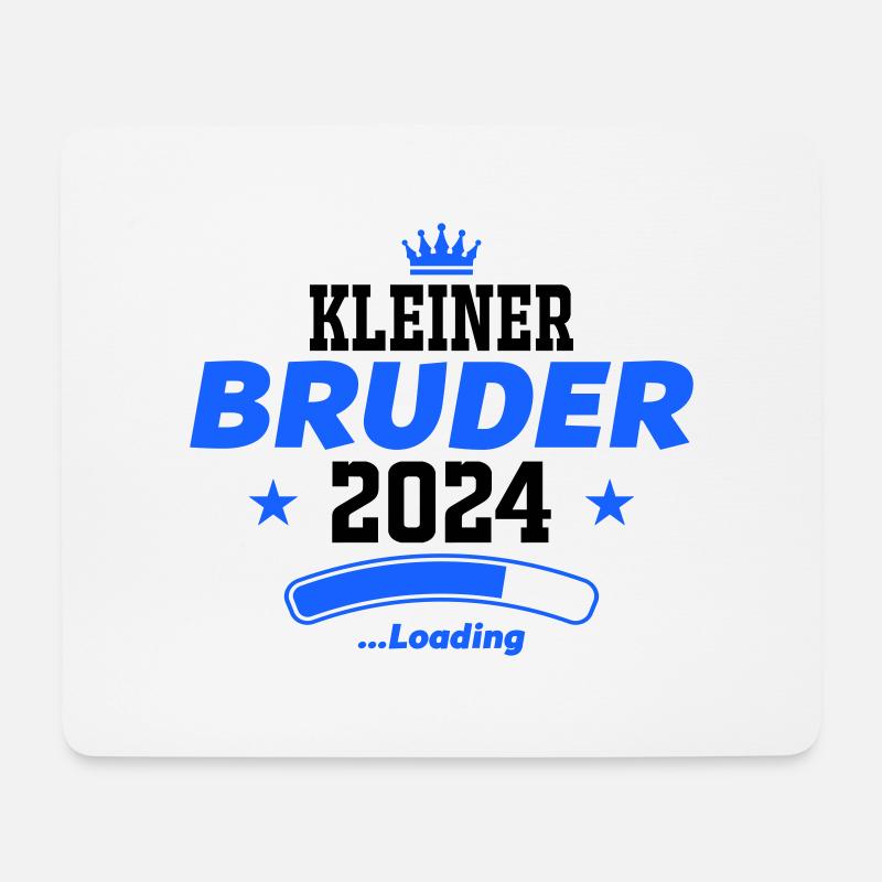 kleiner bruder 2024 - Mousepad (Querformat) - Weiß