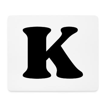 Letter k - Mouse Pad (horizontal) - white - Front