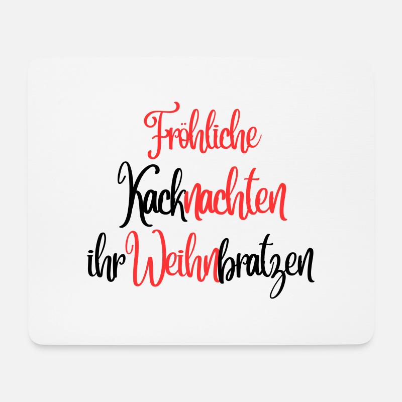 Weihnachten-Fröhliche Kacknachten... - Mousepad (Querformat) - Weiß