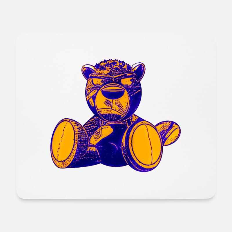 Creepy Teddy Yellow - Mousepad (Querformat) - Weiß