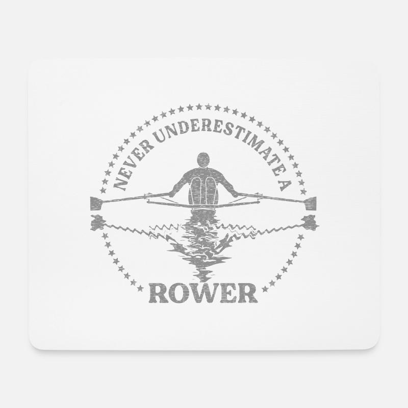 Rudern - Mousepad (Querformat) - Weiß