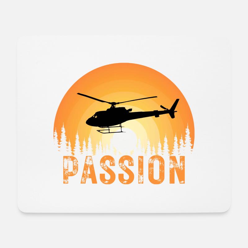 Helicopter Pilot - Mouse Pad (horizontal) - white