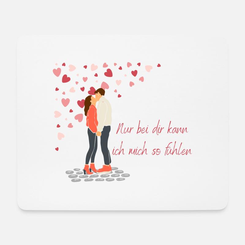 Valentinstag - Schenke Liebe und Dankbarkeit - Mousepad (Querformat) - Weiß
