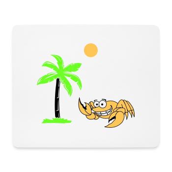 Palmier crabe - Tapis de souris (format paysage) - blanc - Devant