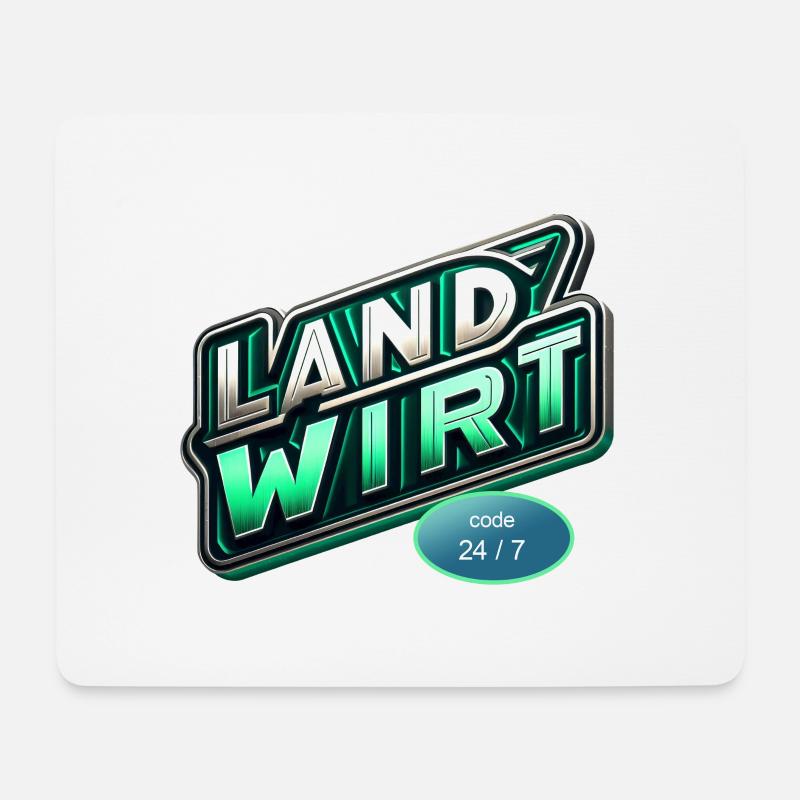 landwirt code - Mousepad (Querformat) - Weiß