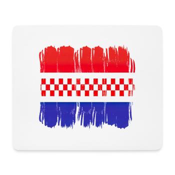 Kroatien hrvatska kroatien hrv hr zagreb geteilte Flagge - Mousepad (Querformat) - Weiß - Vorne