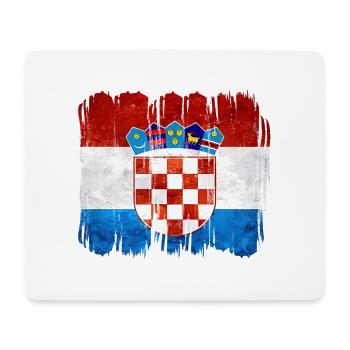 Kroatien hrvatska kroatien hrv hr zagreb geteilte Flagge - Mousepad (Querformat) - Weiß - Vorne