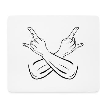cool hands symbol - Mousepad (Querformat) - Weiß - Vorne
