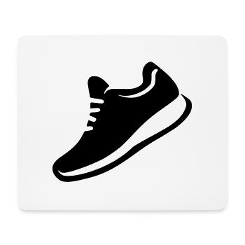 Chaussure de sport de course à pied symbole dynamique icône vecteur - Tapis de souris (format paysage) - blanc - Devant