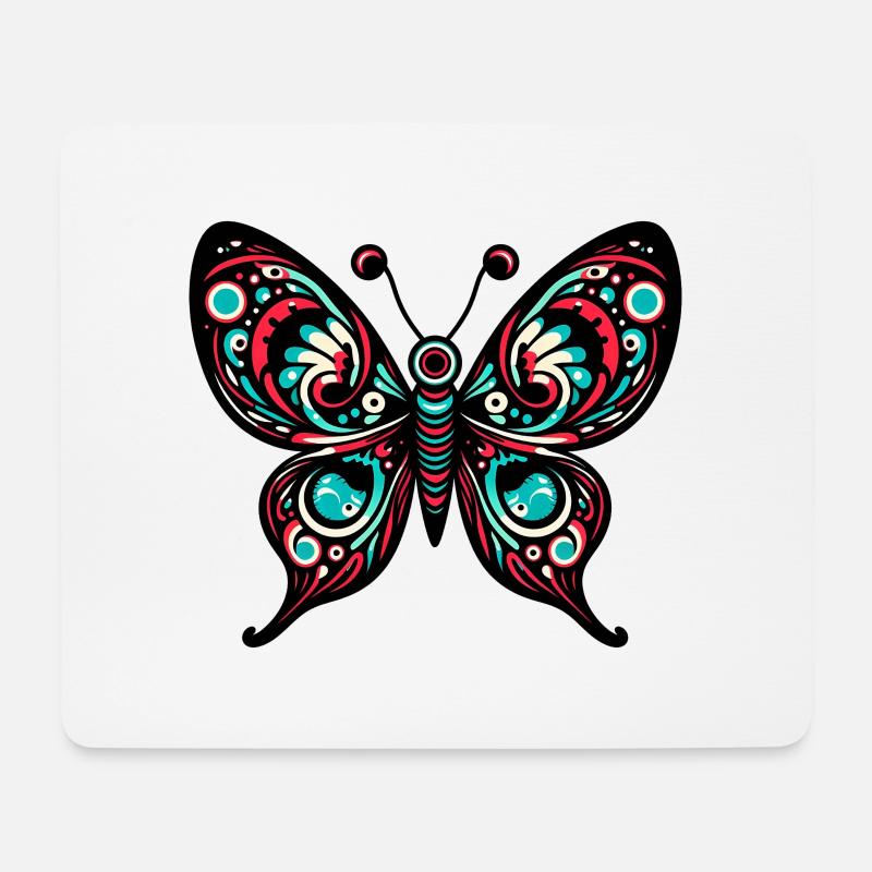 Frosch, Psychedelisch, Pilze, Kunst, Surreal, Farb - Mousepad (Querformat) - Weiß