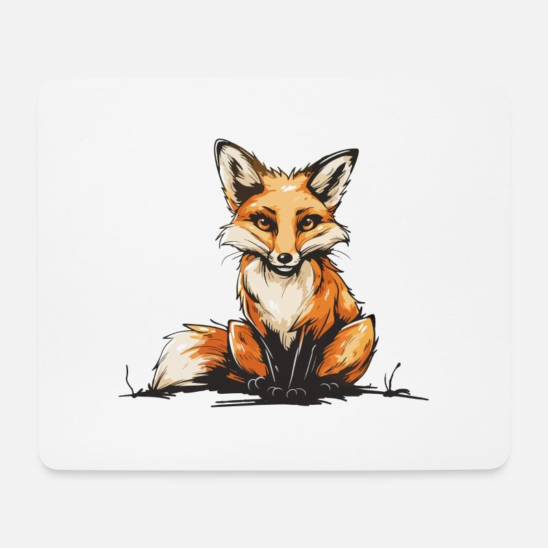 Foxy und ich wissen es - Mousepad (Querformat) - Weiß