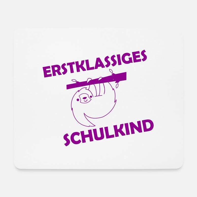 erstklassiges schulkind 001 - Mousepad (Querformat) - Weiß