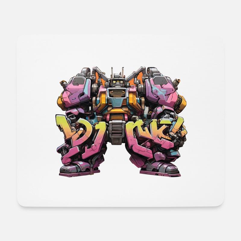 Mech - Mousepad (Querformat) - Weiß