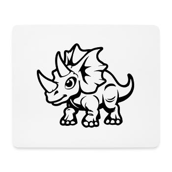 dinosaure Triceratops - Tapis de souris (format paysage) - blanc - Devant